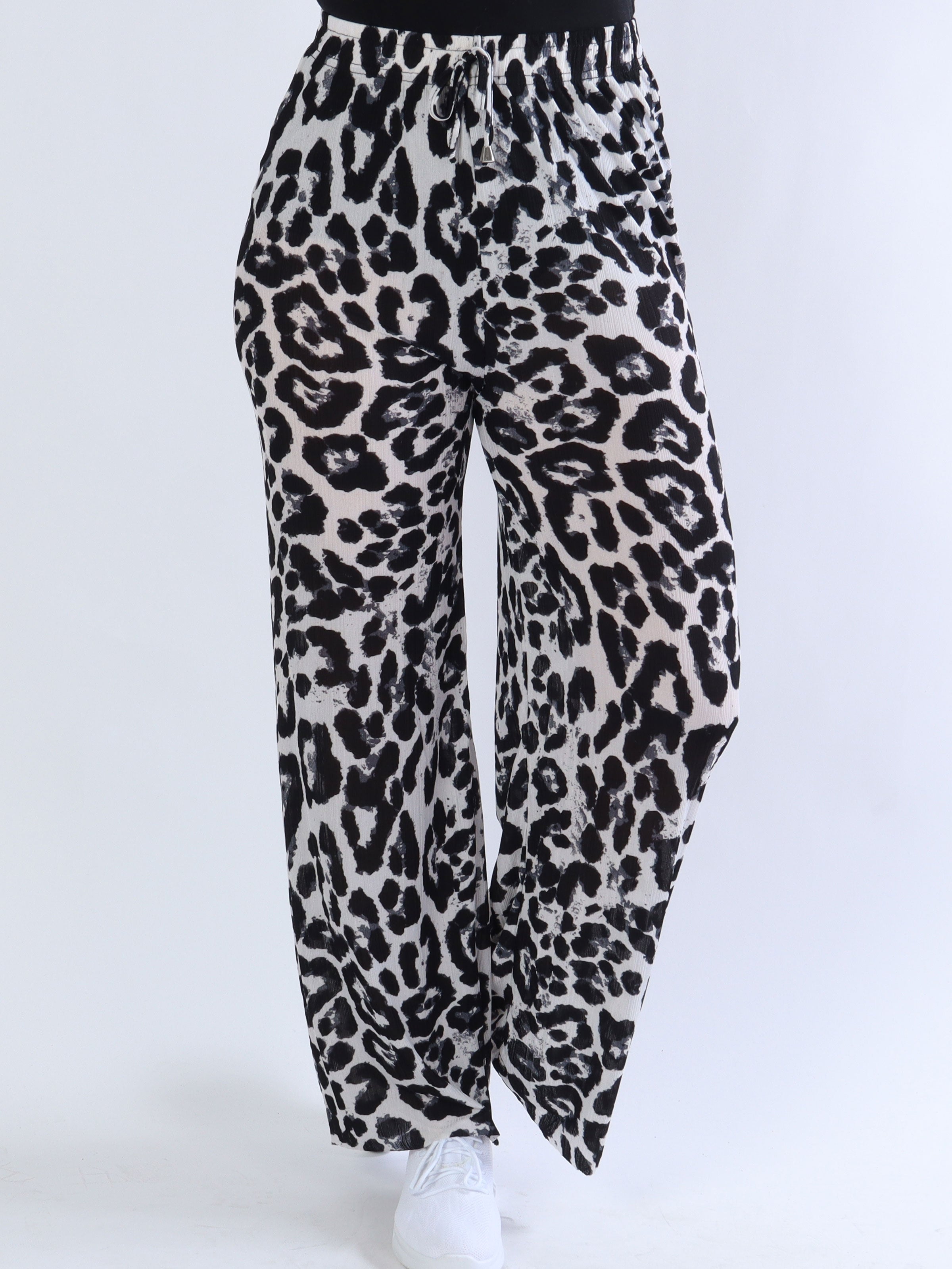 Pianora - Løse bukser i leopardprint